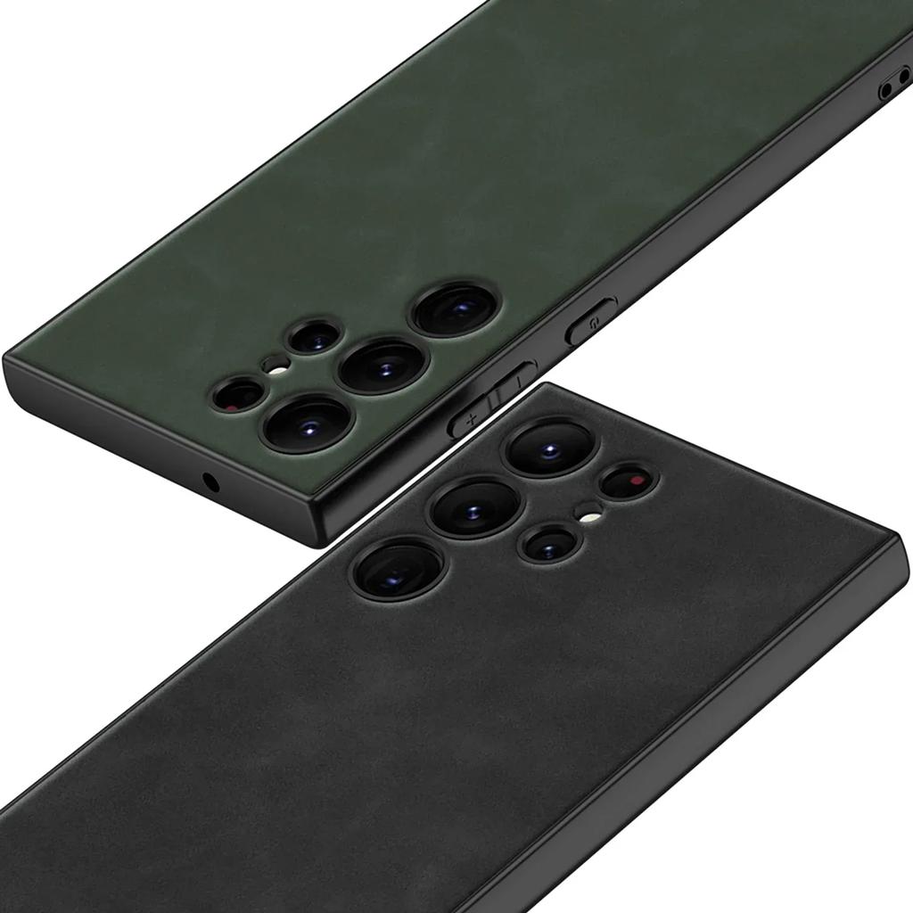 Кожаный Жесткий Чехол для Телефона для Samsung Galaxy S25 S24 Plus Ultra Противоударный Чехол