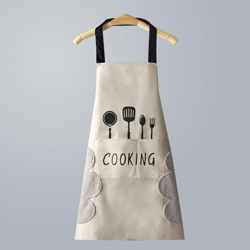 Stylish Waterproof & Stain-Resistant Unisex Wipeable Aprons for Kitchen & Home, Korean Style.
