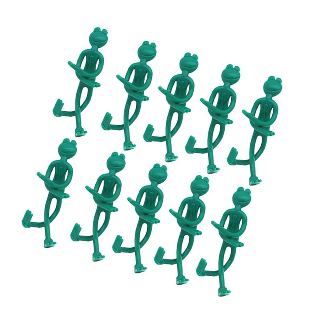 Набор из 10 формовочных подвязок для поддержки растений для вьющихся растений, простая установка, лента в форме лягушки, держатель для растений