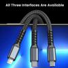 3 In 1 100W Transparent Fast Charging Cable Type C USB Micro For iPhone Samsung Huawei Xiaomi Pilot Lamp Charger USB C Cable 6A