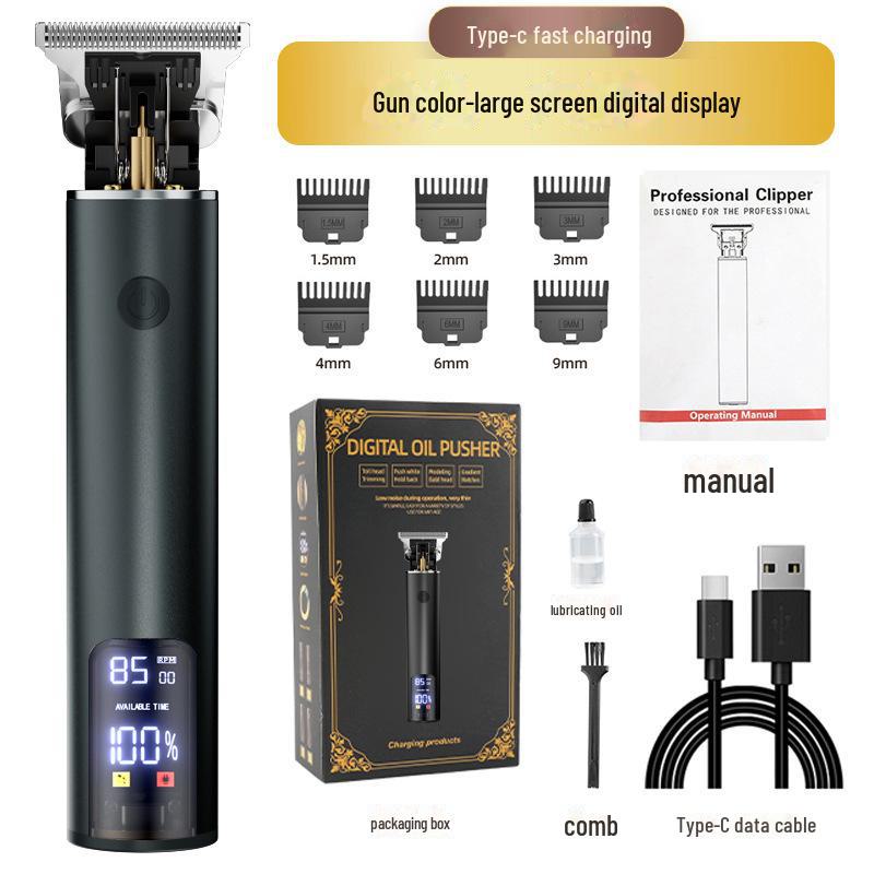 Ретро многофункциональная портативная машинка для стрижки волос TYPE-C с быстрой зарядкой