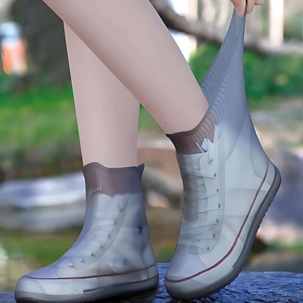 Водонепроницаемый силиконовый чехол для обуви, высокие резиновые сапоги, нескользящий протектор для обуви, многоразовая утолщенная обувь для отдыха на природе