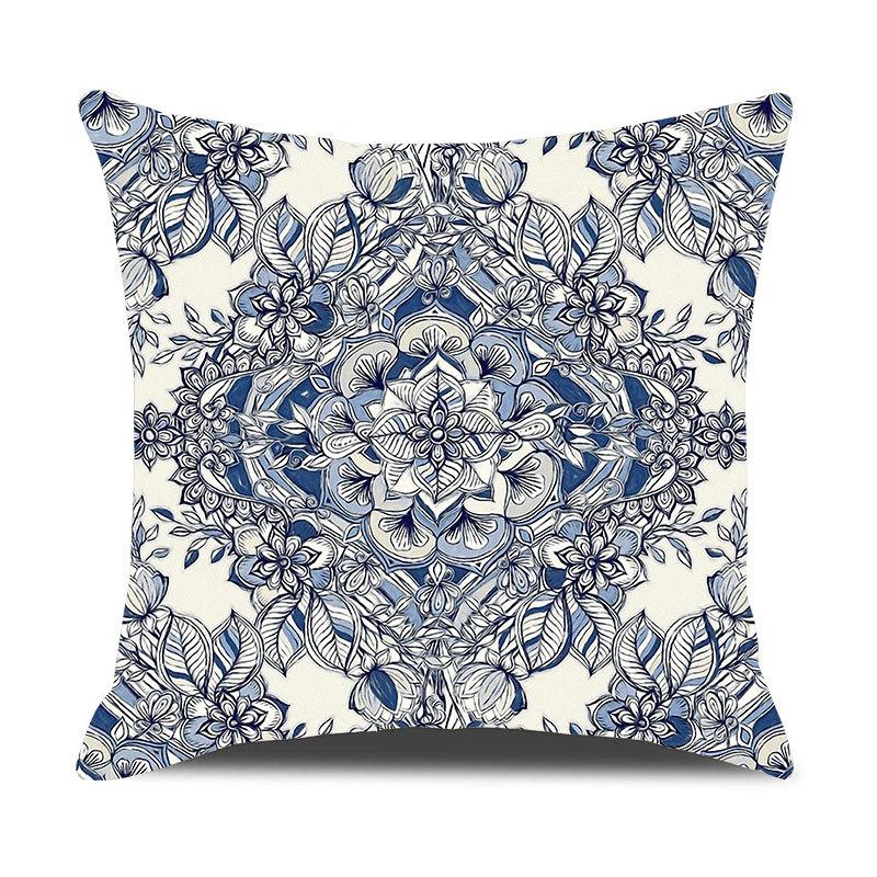Pattern Printed Pillowcase Bedroom Sofa Cushion Cover Linen Pillowcase Geometric Nordic Style Side Sleeping