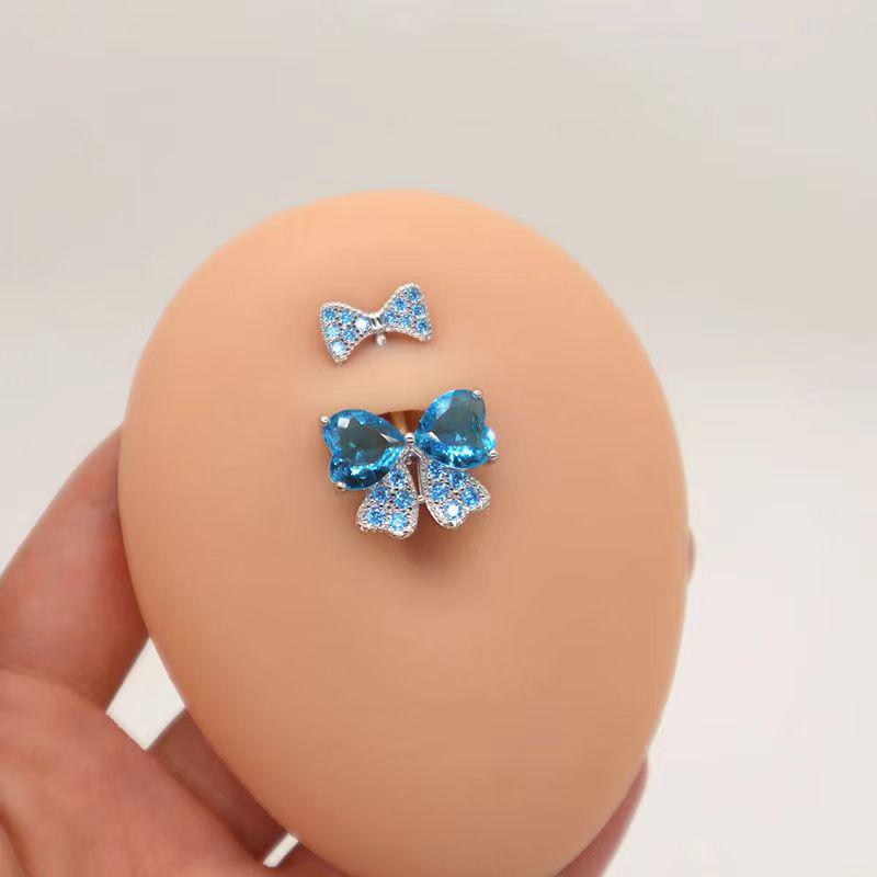 Кольца для пупка с бантом из циркона, пирсинг пупка, украшения для тела