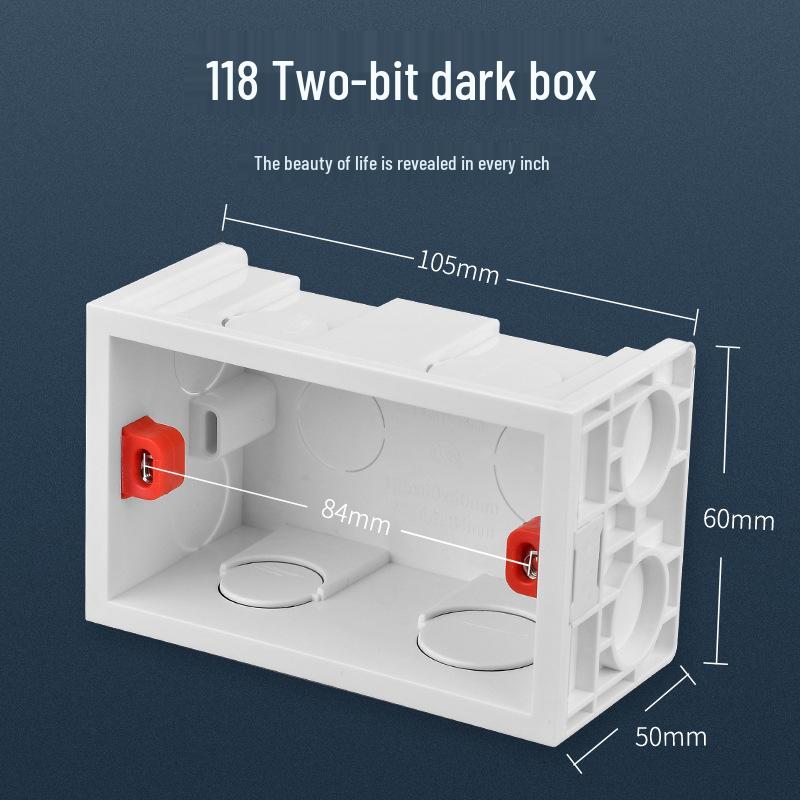 Электрик Встраиваемая монтажная коробка: Тип 118, Двух-четырехместная распределительная коробка для выключателей и розеток