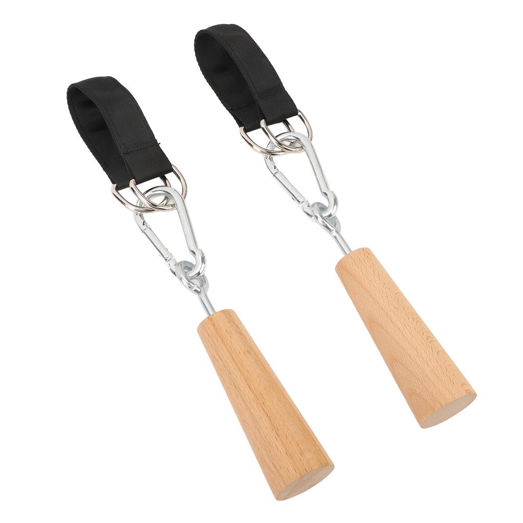 1 Pair Wooden Pull Up Grips Professional Arm Strength Training Pull Up Fitness Accessories for Home