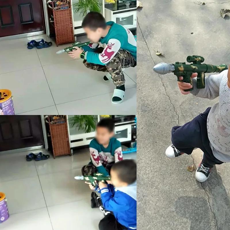 Детский мягкий поролоновый пистолет-ракетомет, военная игрушка с пулями для мальчиков, детей, для игр на свежем воздухе, подарки