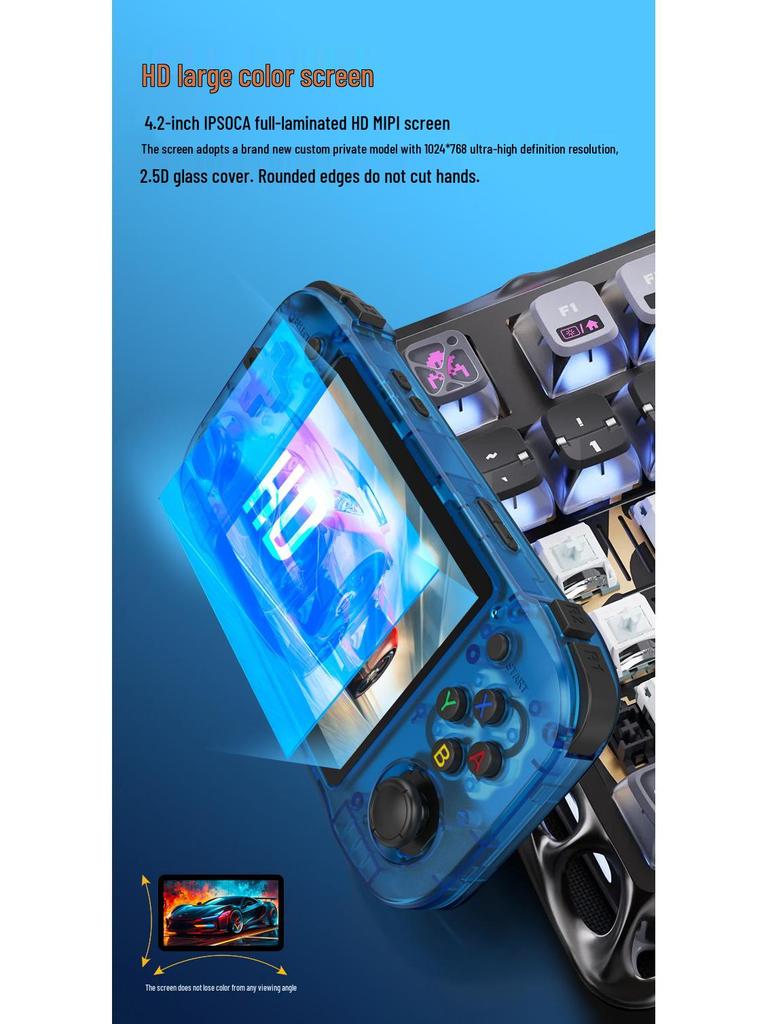 R46H Портативная 4.5\" HD IPS Ретро Игровая Консоль на Linux