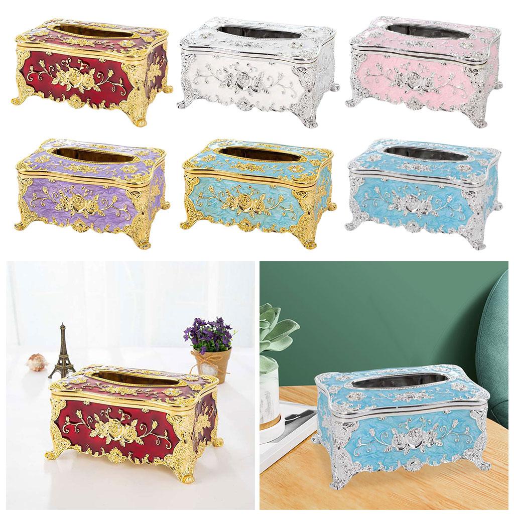 Antique Tissue Box Cover Napkin Storage Box Car Tissue Box Tissue Box Holder for Office Wine Cabinet Bathroom Restaurant Cafe