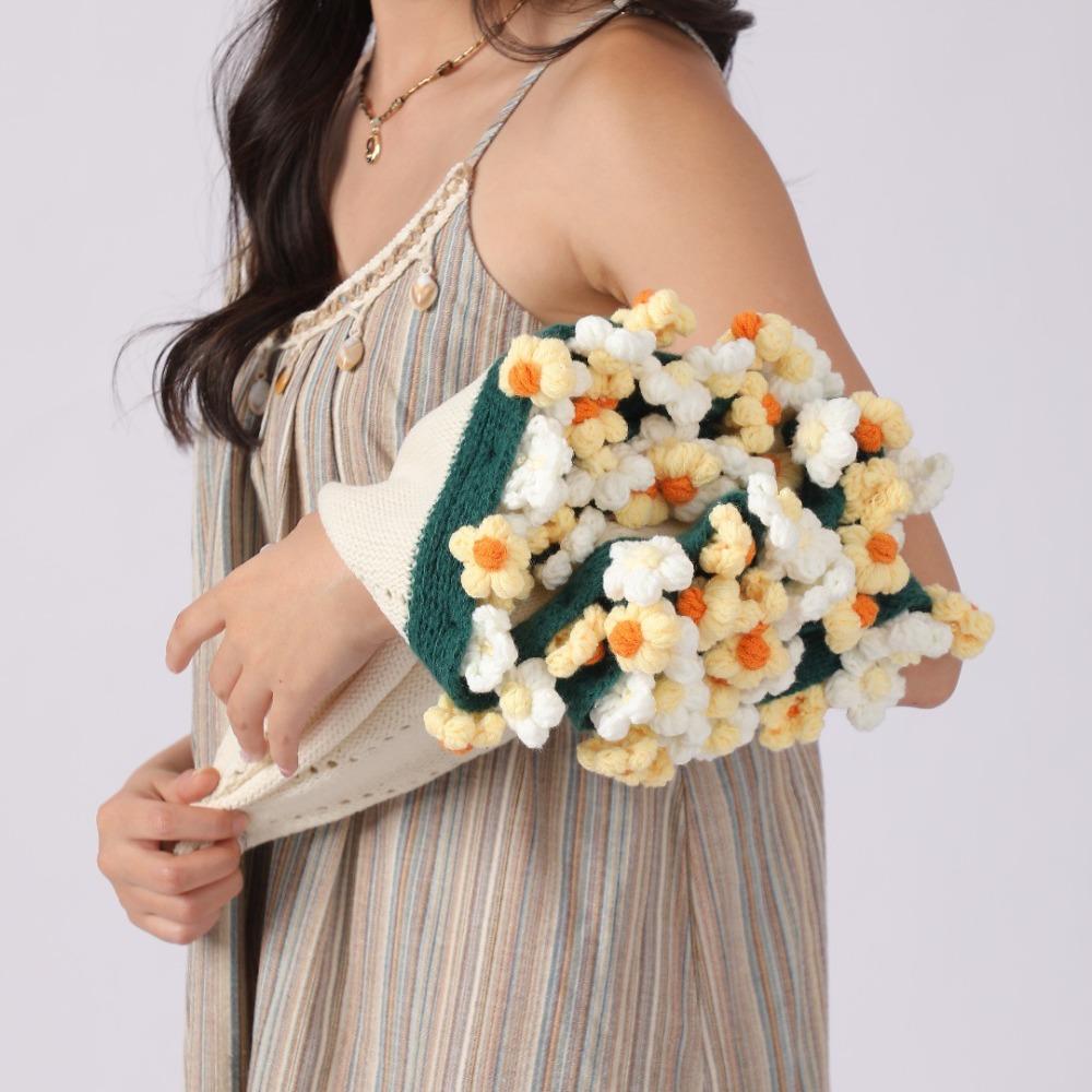 Finished Daisy Bouquet Blanket Fashion Artificial Knitted Blanket Holiday Gifts