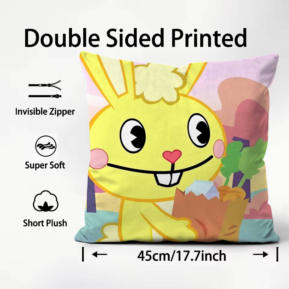 N-Ореховый H-Счастливое Дерево Друзья Наволочка Комфорт Диван-Кровать Шёлковая элегантная Невидимая молния Индивидуальная Декоративная наволочка