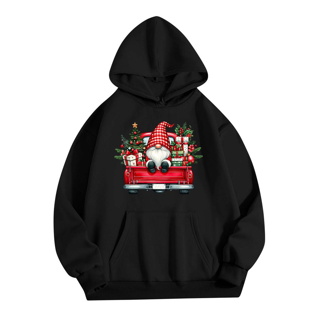 Женская однотонная толстовка с капюшоном и длинным рукавом с принтом