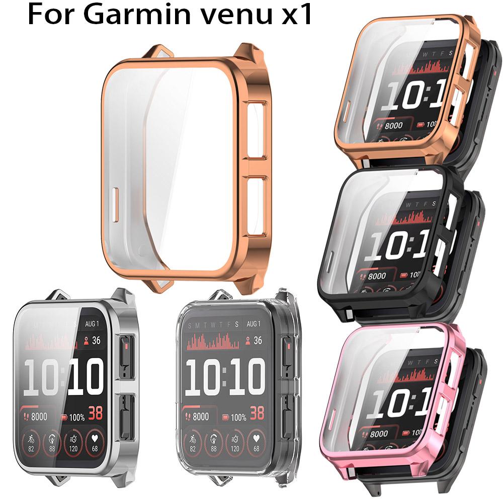 Силиконовый Защитный Чехол для Часов Garmin Venu X1 Защитная Пленка для Экрана VenuX1 Чехол-Крышка TPU Полностью Мягкий Легкий Корпус Аксессуары