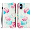 Роскошный кожаный чехол-книжка с рисунком макаруны для Sony Xperia 5 IV / 10 IV, Xperia 1 V / 5 V / 10 V, Xperia 1 VI, 5 VI, 10 VI.