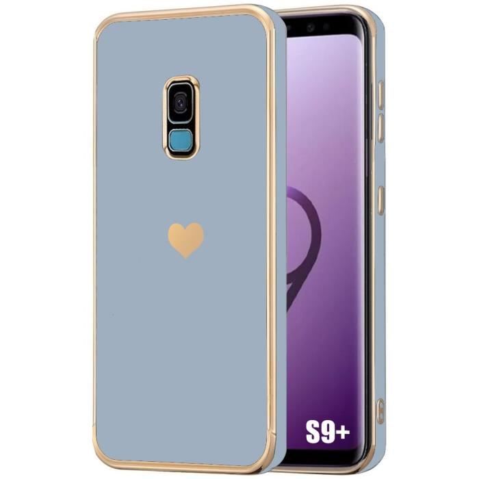 Case - Samsung - Galaxy S9 Plus - Shockproof Silicone - Heart Pattern - Blue