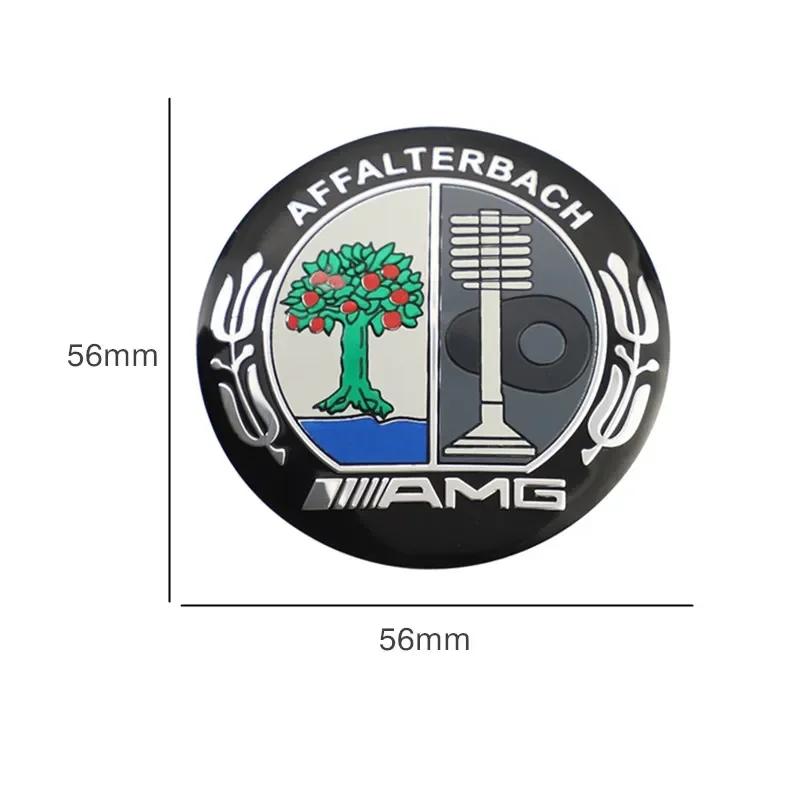 XAXZU1 For Mercedes Benz 56MM 4Pcs Car Wheel Hub Center Metal Decals Sticker Accessories For Mercedes Benz AMG E S C A B Class GLE GLS