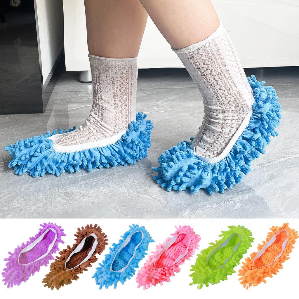 Chenille Shoe Covers Mop Slippers Reusable Washable Cleaning Slippers for Dusting and Floor Cleaning