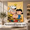Tapestry Custom Name Text, Wall Hanging Tapestry Home Room DecorSnoopy Peanuts