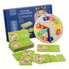 1 Set Clock Toy Card Matching Game Montessori Learning Clocks Cultivating Time Concept Teaching Kids Clock Toy Kindergarten Toy Teach Aids