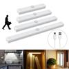 USB Rechargeable LED Night Light With Motion Sensor Switch Magnetic Strip LED Cabinet Light Lamp For Kitchen Table PIR Sensor Night Lamp