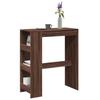 VidaXL Bar Table with Shelves Brown Oak Engineered Wood, Pub Table, High Table, Bar Stool Table, Table 854379