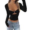 Y2K Spice Girl Casual Long Sleeve Tank Top T-Shirt Women's Spring Short Sexy Spring New Top