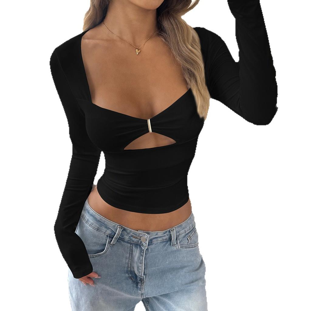 Y2K Spice Girl Casual Long Sleeve Tank Top T-Shirt Women's Spring Short Sexy Spring New Top