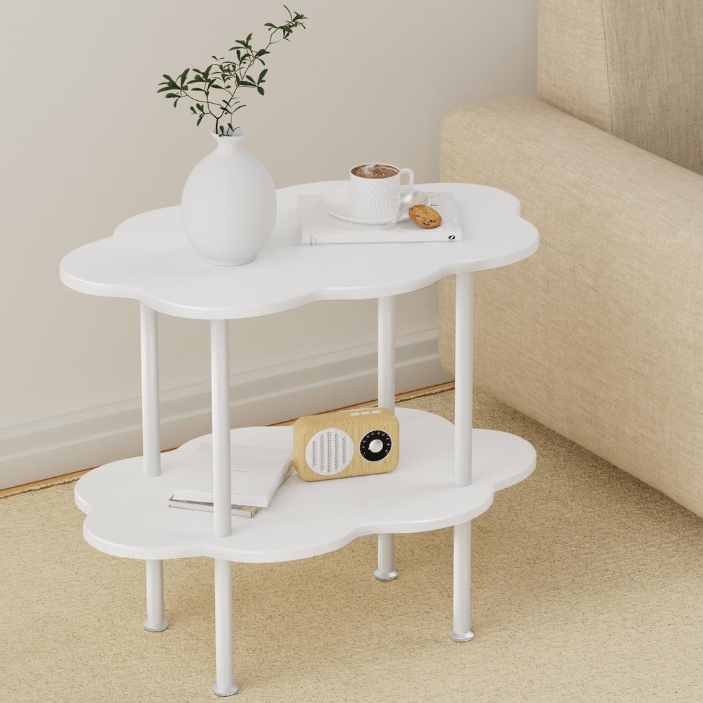 2-уровневый журнальный столик в форме цветка, современный, легкий, роскошный, стильный, небольшой журнальный столик для гостиной, портативный, бытовой, компактный, чайный столик