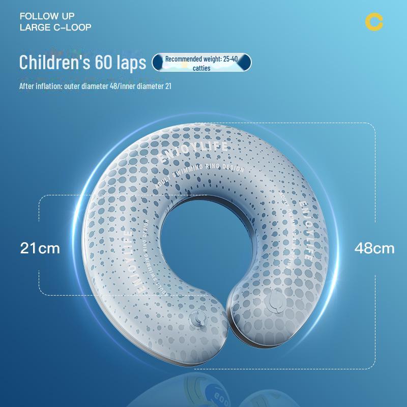 Прочный детский надувной плавательный круг толкающего типа