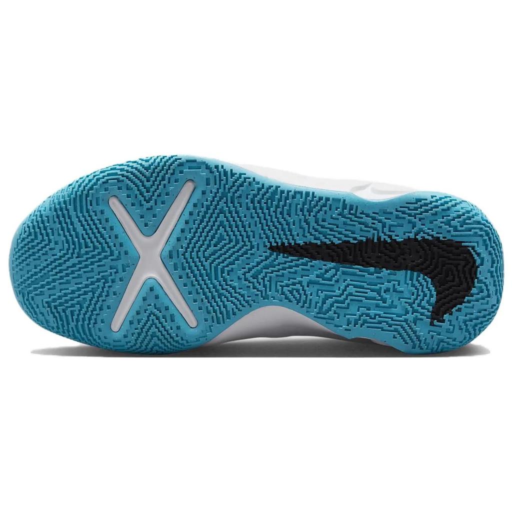 Nike Team Hustle D10 Grade School 'Grey Blue Lightning' (Unisex) White / Wolf Grey / Blue Lightning / Black Kids' Basketball Shoes CW6735 104