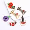 Red Poppy Pins Women Men  Flowers Brooch Pins Remembrance Day Veterans Day Memorial Day Boutonniere Pin Accessories