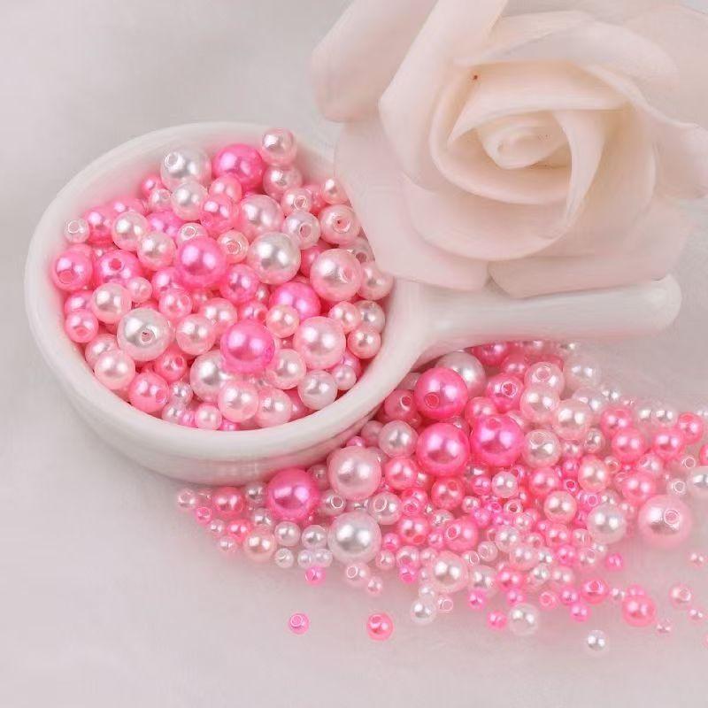Высококачественная перфорированная разноцветная имитация жемчуга ABC, своими руками, платье из бисера, серьги, браслет, ожерелье с россыпью бусин