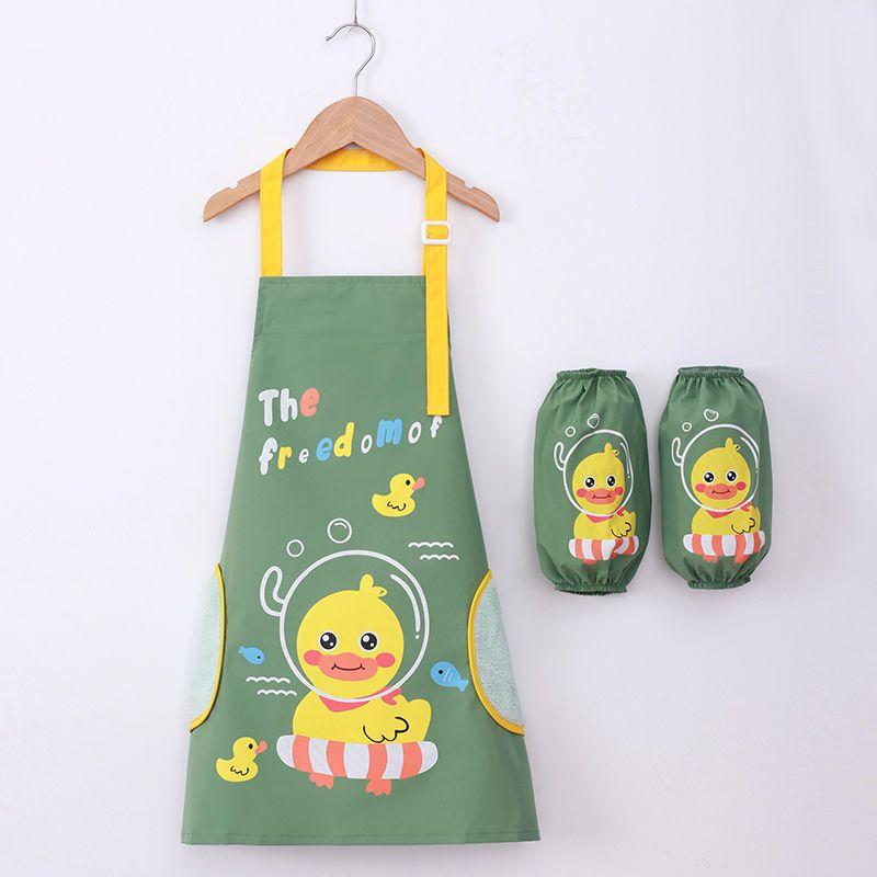 Водонепроницаемый фартук, детская одежда для рисования, ученики начальной школы в кухонных чехлах, защитная одежда для рисования для мужчин и женщин в детском саду.