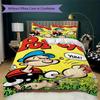 Popeye Pattern Bedding uilt Set uilt Cover Pillowcase Home Decoration Birthday Gift (1 * duvet cover + 2 * pillowcase without core)116