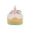 Apricot Lamb Macaron Birthday Cake Plush Toy for Kids, Soft and Cute, Fluffy Macaron Birthday Cake for Girls and Boys, 18cm