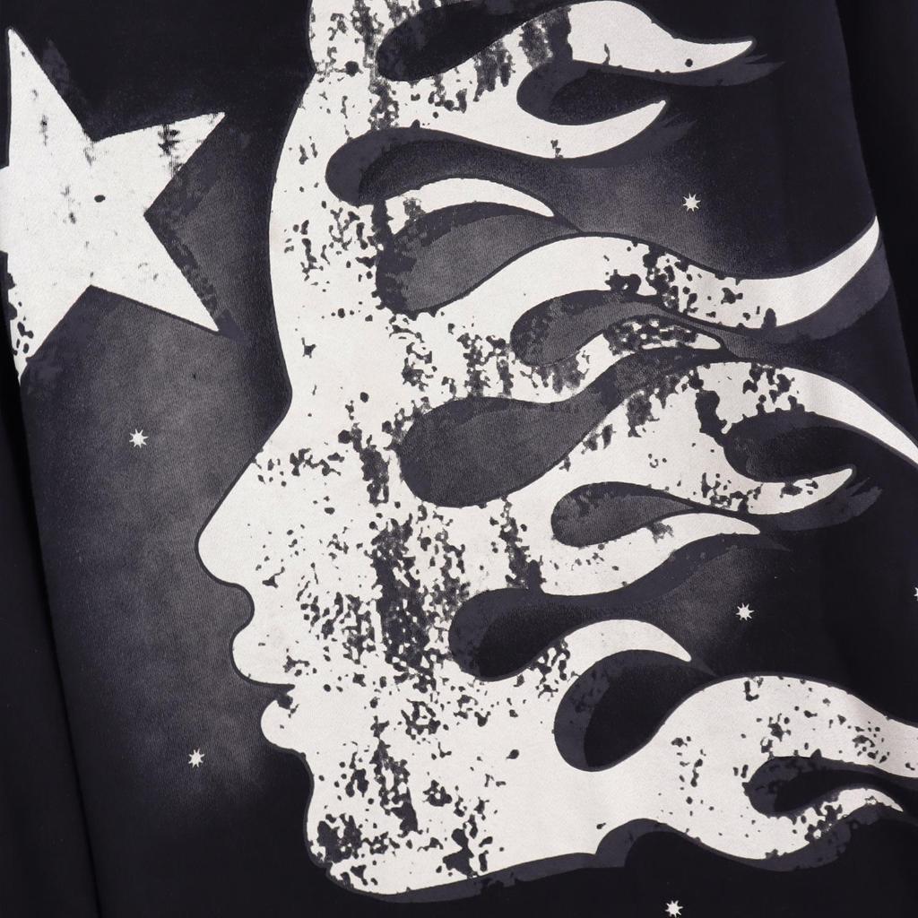 Комплект: Худи и спортивные штаны Hellstar, ретро, стирка, потертости, принт под грязь