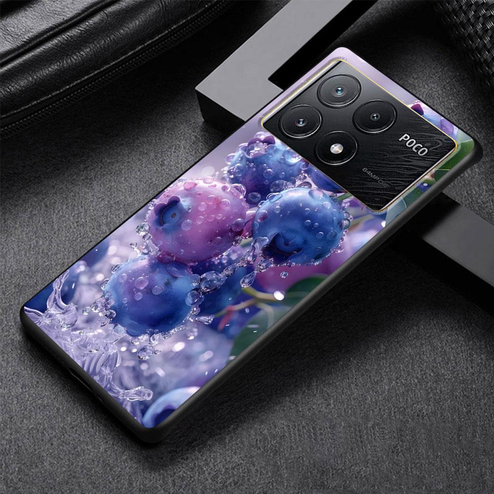Чехол-кошелек с принтом апельсина и арбуза для Xiaomi Poco M3 X3 NFC X5 M5s M4 Pro 5G F3, черный силиконовый мягкий чехол для телефона