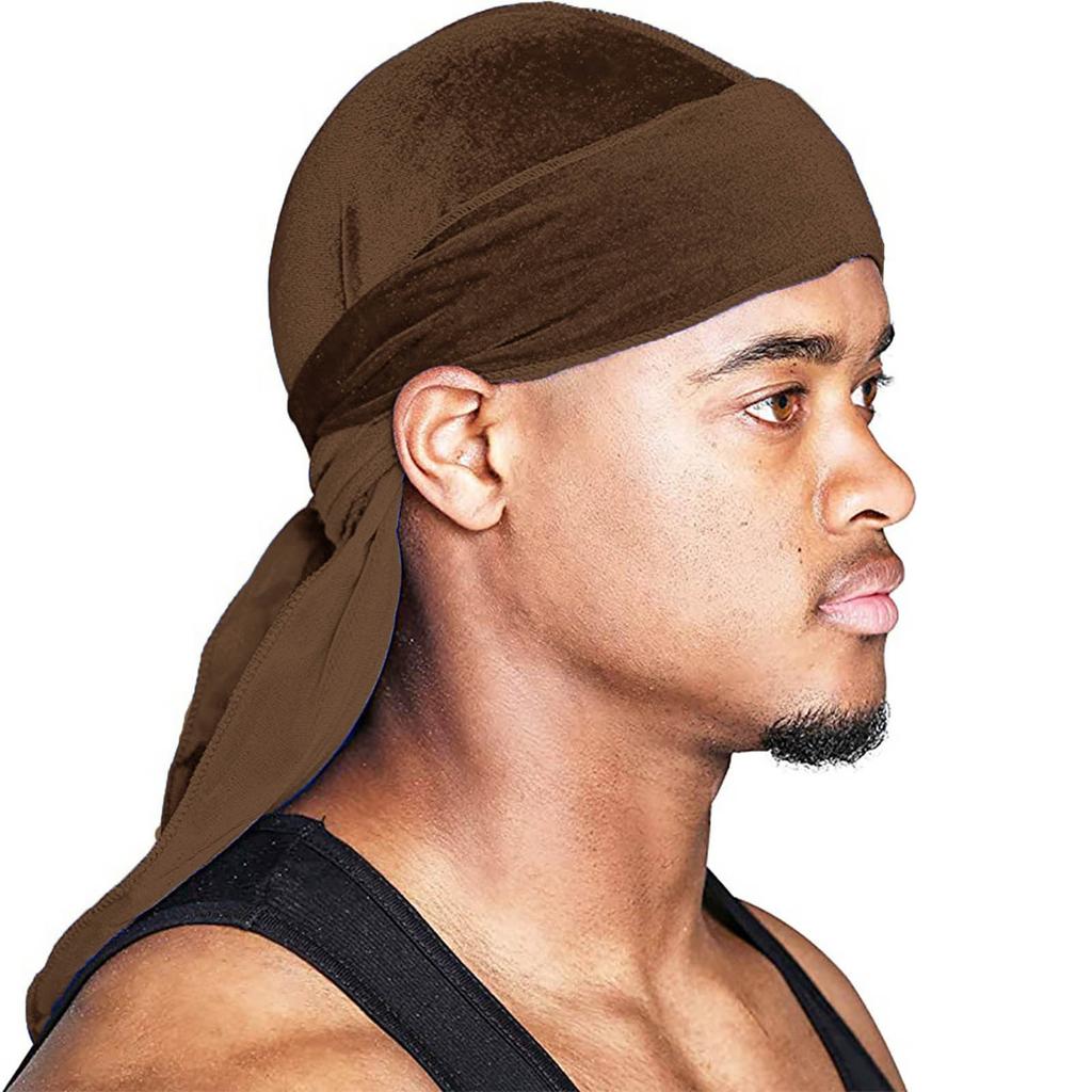 Men's And Women's Satin Elastic Hat Velvet Long Tail Pirate Hat Hip Hop Oversize Bandana Hat