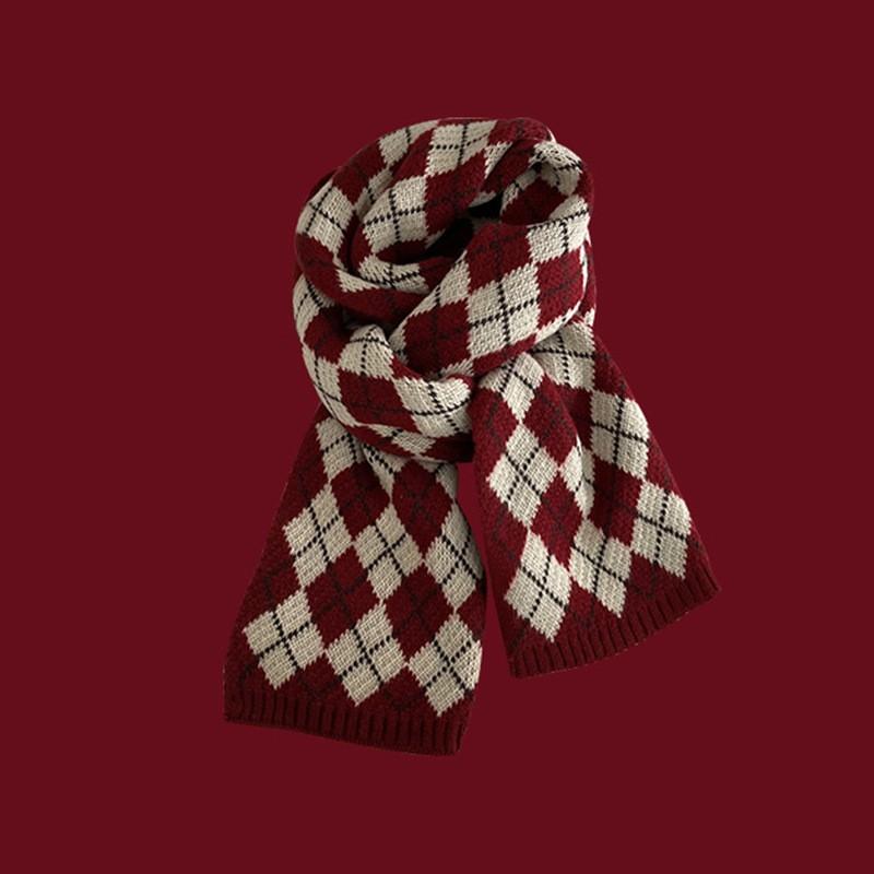 Christmas Gift Red Deer Scarf for Women, Warm and Extended Ins, Cute Student Scarf