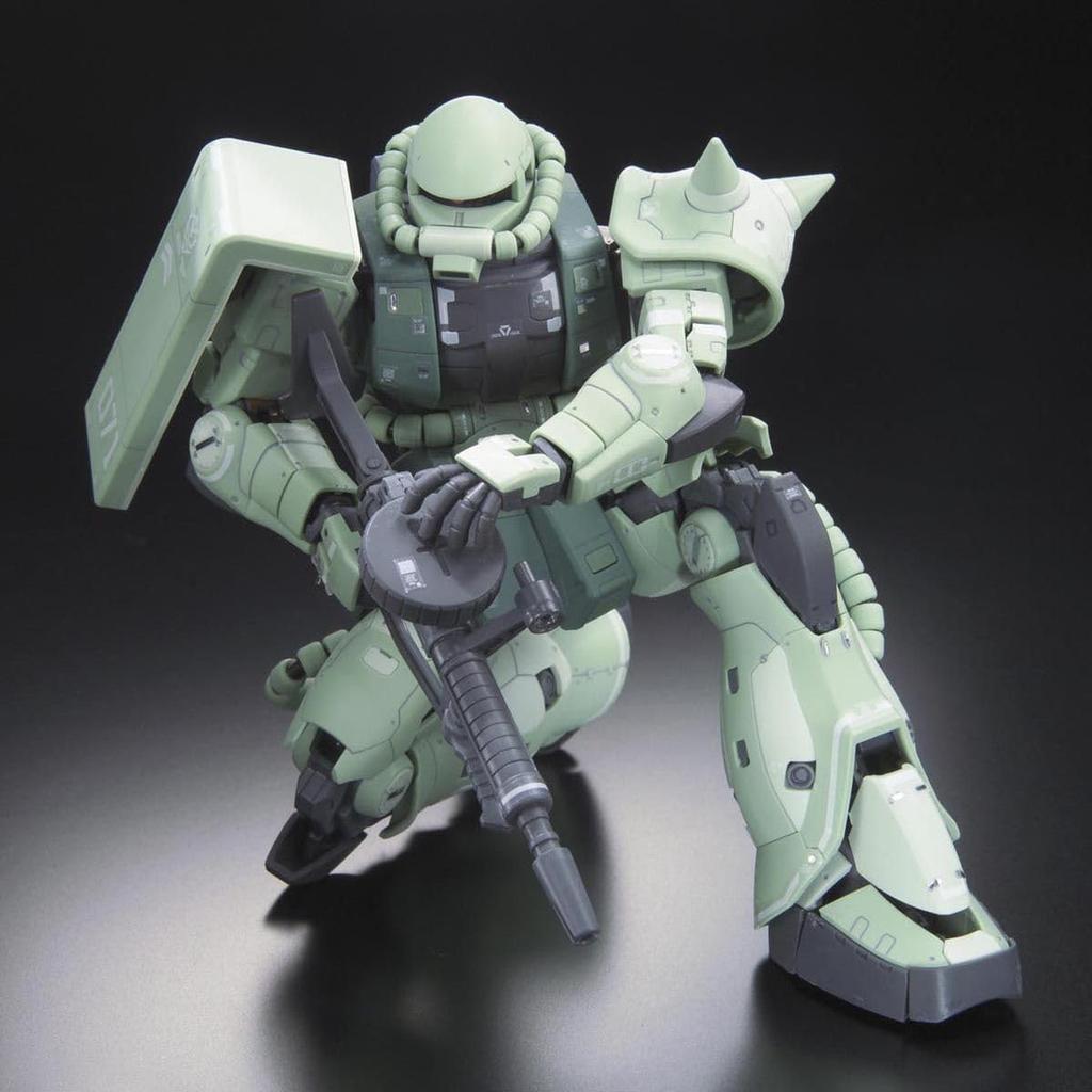 BANDAI SPIRITS RG Mobile Suit Gundam MS-06F Mass-Production Zaku 1/144 Scale Pre-Colored Plastic Model