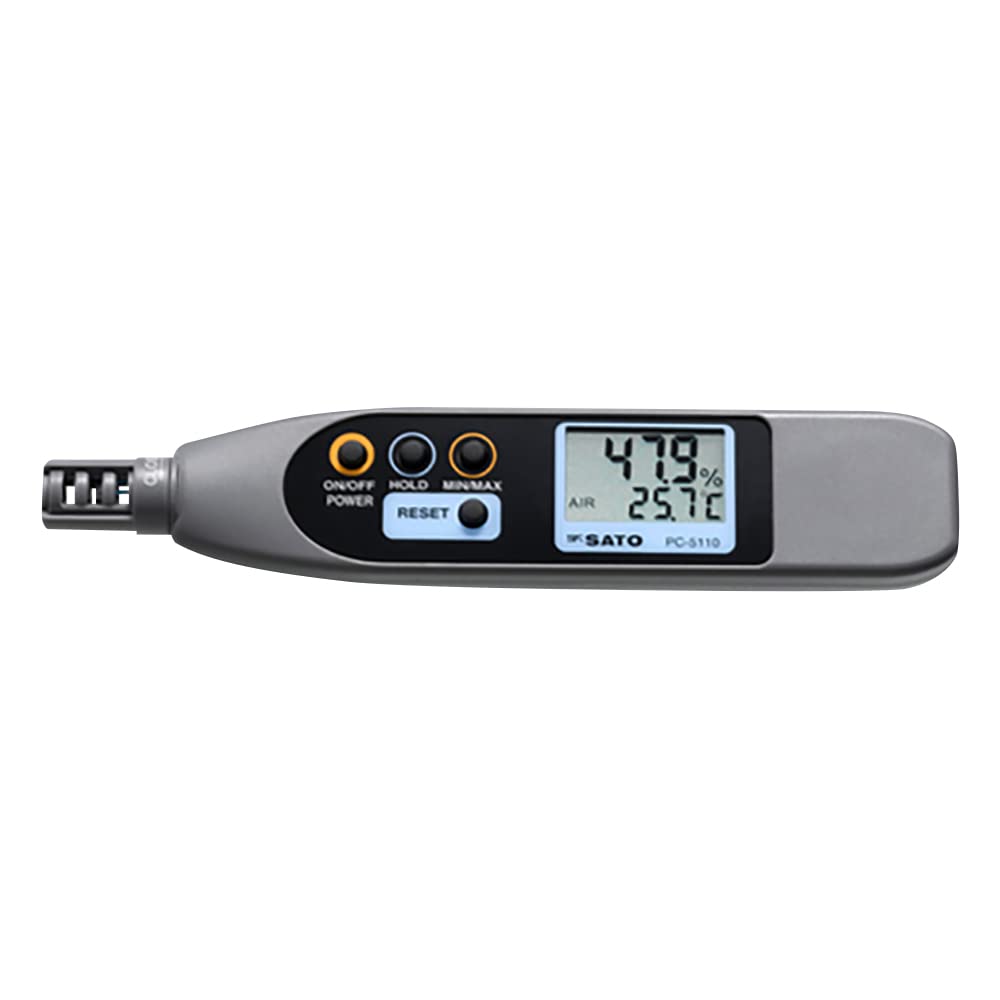 SATO Portable Temperature and Humidity Meter 2253822 (Sato Keiryoki) Compact, Pen-Type PC-5110