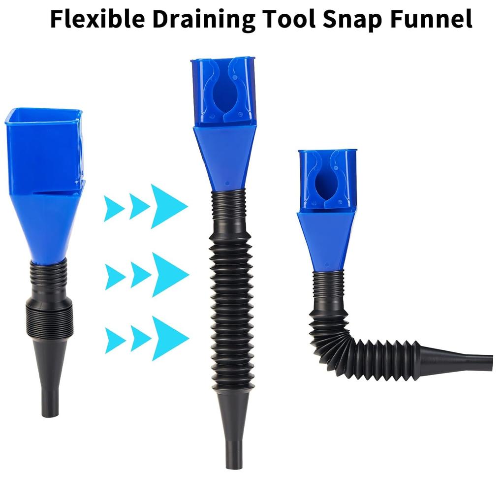 Воронки для автомобильного использования, Гибкий сливной инструмент Snap Funnel, Выдвижная автомобильная топливная воронка, МасляныйSnap для автомобилей и мотоциклов