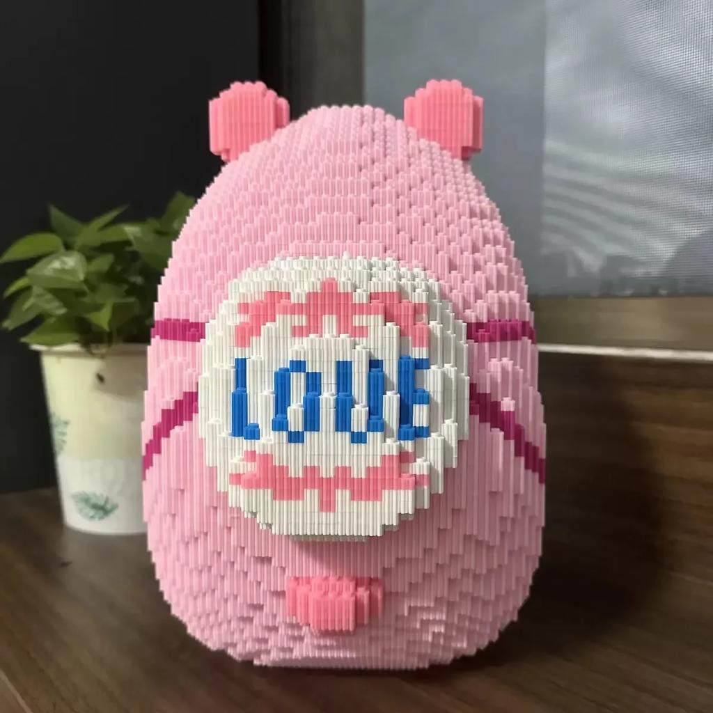 32 см Гигантская розовая капибара Детская игрушка-конструктор 3D-модель Настольное украшение Подарок на день рождения для девочки