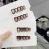 Чисто ручная работа Фототерапия Носить Ногти Черный и Черный Готовый продукт Многоразовые Накладки для ногтей