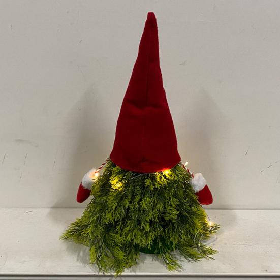 Рождественский гном, ветка дерева, светящийся орнамент, реалистичная искусственная кукла, милая карликовая кукла, светящееся украшение, сцена для рождественской вечеринки