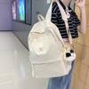 Schoolbag Women's Solid Color Large Capacity Junior High School Students High School Backpack Student Backpack