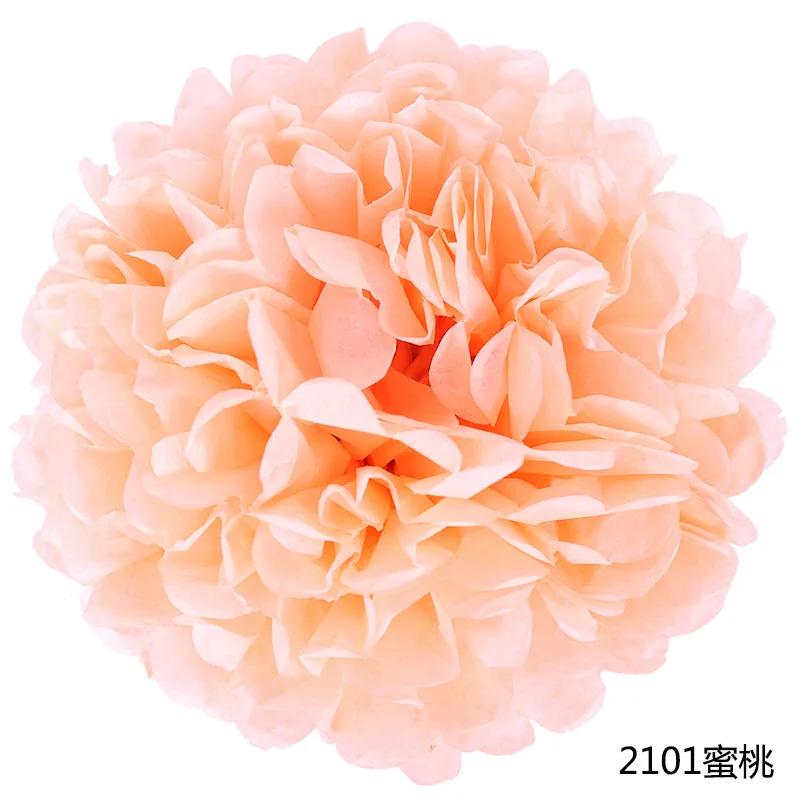 6-14inch(15-35cm) Handmade Tissue Party Flower Ball Decoration Paper Pompoms Wedding Decorative Baby Shower Birthday Favor Decor