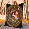1PC Medieval Lady and Unicorn blanket, al season lightweigh Poster blanket home office outdoor nap multifunc Poster blanketional blanket