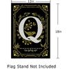 Monogram Q Garden Flag Initial Outdoor Flags Letter Q Flag for Front Yard Porch Lawn Outside Seasonal Garden Flags 12x18 Double Sided