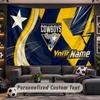 Wall Hanging Tapestry Custom NameNorth Queensland Cowboys Pattern Personalized Printed Fabric Wall Decor